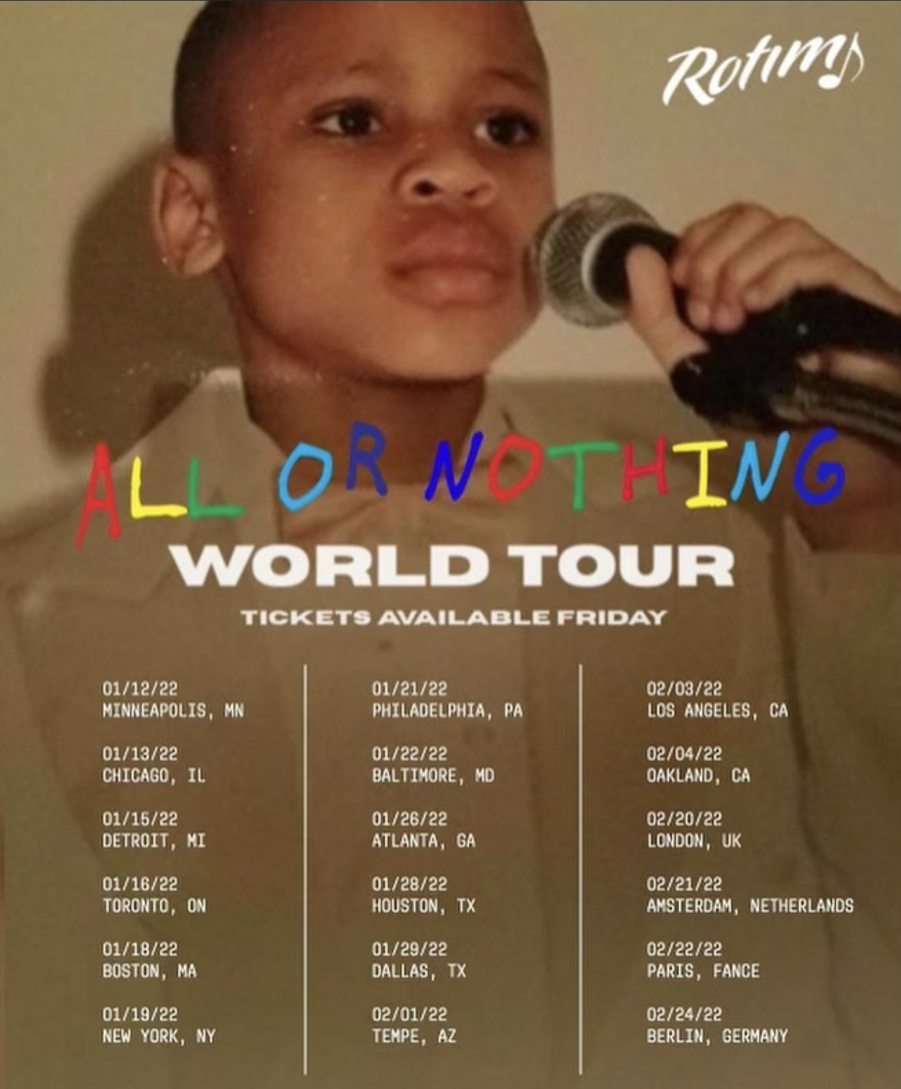 Rotimi Announces ‘All or Nothing’ World Tour These Urban Times
