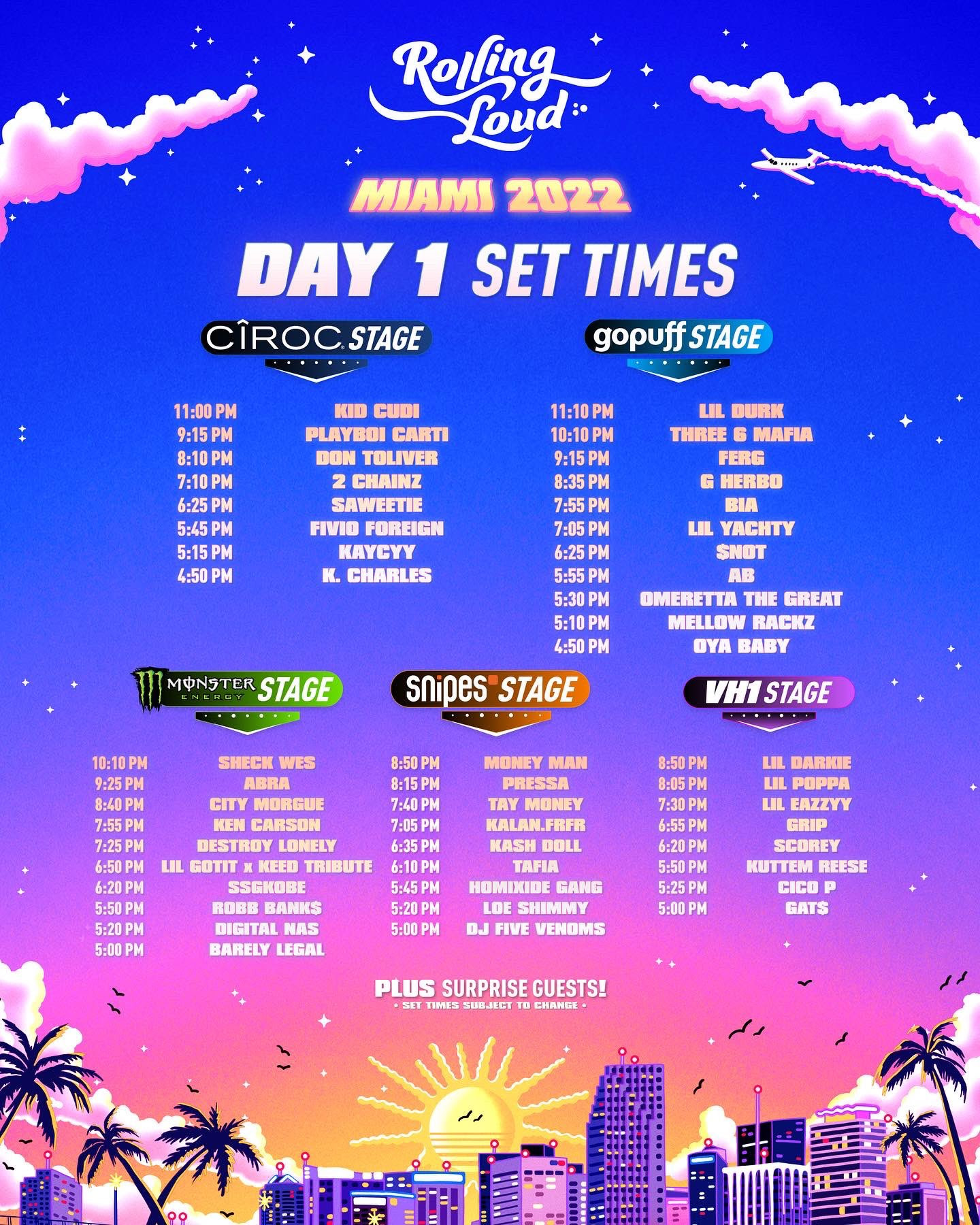 Rolling Loud Reveals Set Times For This Weekend’s Miami Fest These